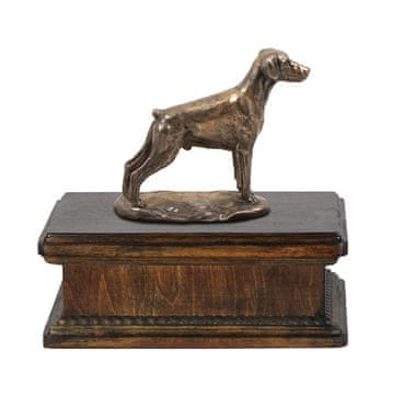 Doberman, Dobermann II - urna za pseći pepeo, klasična urna sa statuom, elegantna urna sa psom marke