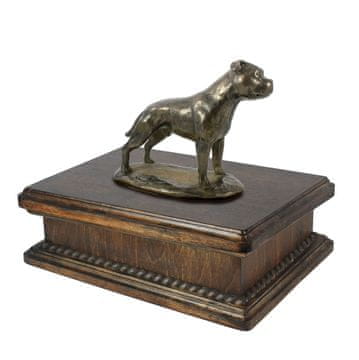 Staffordshire Bull Terrier, Staffik, Staffi - urna za pseći pepeo, klasična urna sa statuom, elegantna urna sa psom marke