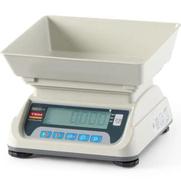 TEM Komercijalna kuhinjska vaga s legalizacijom M LCD RS232 ECO+ 15 kg / 5 g