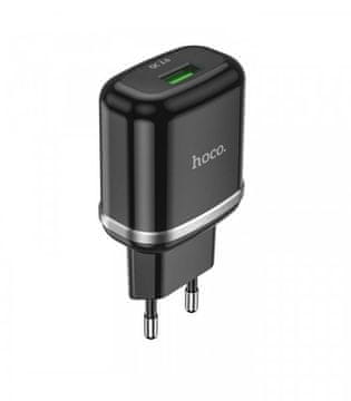 Hoco Pametni kućni punjač adapter N3 18W s 3.0 QC USB utikačem crn