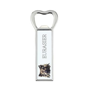 Eurasier, Eurasian - otvarač za boce s fotografijom i natpisom za pivo