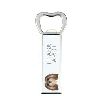 Lhasa Apso - otvarač za boce s fotografijom i natpisom za pivo