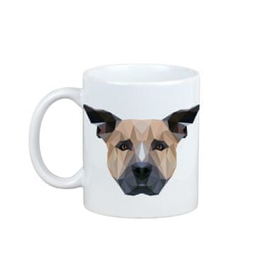 Staffordshire Bull Terrier, Staffik, Staffi - šalica s fotografijom i natpisom geometrijski pas