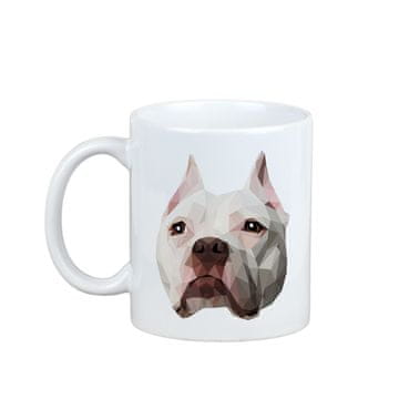 Američki pit bul terijer, Pit Bull, Američki pit bul terijer, Pitbul, APBT - šalica s fotografijom i natpisom geometrijski pas