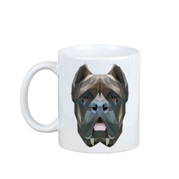 Cane Corso Italiano - šalica s fotografijom i natpisom geometrijski pas