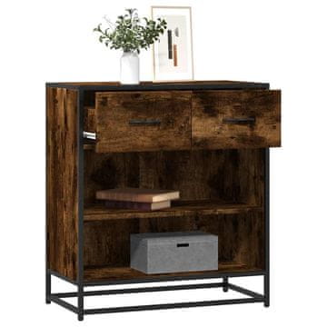 Vidaxl Komoda s ladicama, dimljeni hrast, 68x35x76 cm, materijal na bazi drva