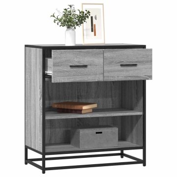 Vidaxl Komoda s ladicama, sivi hrast sonoma, 68x35x76 cm, materijal na bazi drva