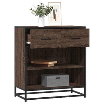 Vidaxl Komoda s ladicama, smeđi hrast, 68x35x76 cm, materijal na bazi drva