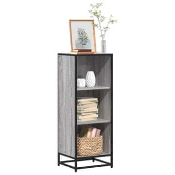 Vidaxl Polica za knjige, siva boja hrasta sonoma, 40x35x107,5 cm