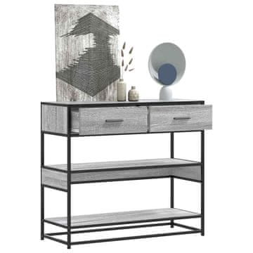 Vidaxl Konzolni stolić, sivi hrast sonoma, 90x35x80 cm