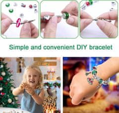 JOJOY® DIY adventski kalendar, s božićnim privjescima i narukvicama, set za dječje kreativne aktivnosti | ADVENTBRACE