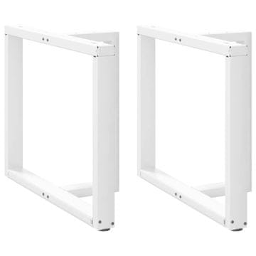 Vidaxl Noge za blagovaonski stol, 2 kom., Bijele, 90x35x(72-73) cm, Čelik
