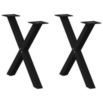 Vidaxl Noge za klub stolić, 2 kom, crne, 38 x (42-43) cm, čelik