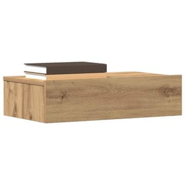 Vidaxl Noćni ormarić, Artisan hrast, 60x35 cm, Materijal na bazi drva