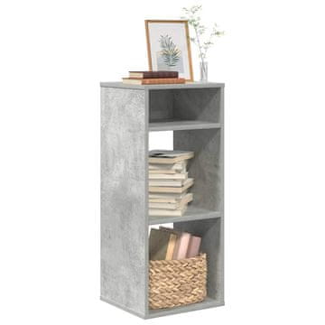 Vidaxl Polica, betonsko siva, 34x31x80 cm, materijal na bazi drva