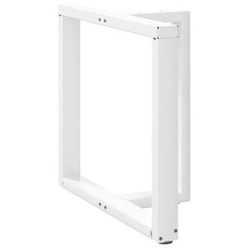Vidaxl Noge za blagovaonski stol T-oblika 2 kom Bijele 80x35x(72-73) cm Čelik