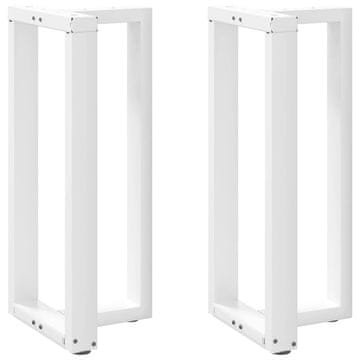 Vidaxl Noge za barski stol, 2 kom, bijele, 50x35x(90-91) cm, čelik
