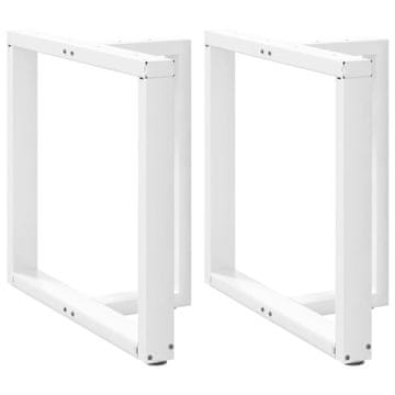 Vidaxl Noge za blagovaonski stol, 2 kom., Bijele, 70x35x(72-73) cm, Čelik