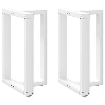 Vidaxl Noge za blagovaonski stol u obliku slova T, 2 kom. Bijele 60x35x(72-73) cm, čelik
