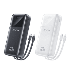 Awei P107K 20 000 mAh, 22,5 W, bijela, Powerbank
