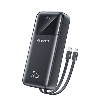 Awei P107K 20 000 mAh, 22,5 W, crna, Powerbank