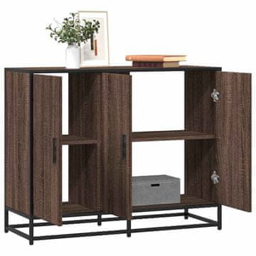 Vidaxl Komoda s ladicama, smeđi hrast, 94x35x76 cm, materijal na bazi drva