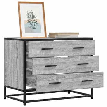 Vidaxl Komoda s ladicama, sivi hrast sonoma, 70x41x56 cm, materijal na bazi drva