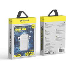 Awei  P89K 10 000 mAh, 38,5 W, bijela, Powerbank