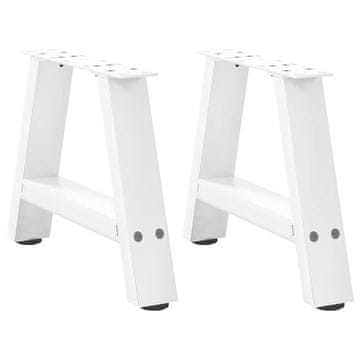 Vidaxl Noge za klub stolić, 2 kom, bijele, 40 x (30-31) cm, čelik