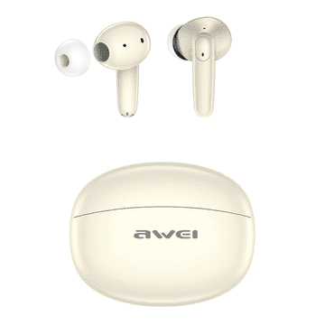 Awei T90 ENC bežične slušalice, bež