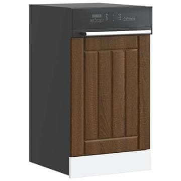 Vidaxl Panel za perilicu posuđa, Lucca, smeđi hrast, materijal na bazi drva