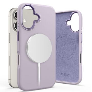 Tech-protect Silicone Pure MagSafe maska za iPhone 16, ljubičasta