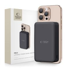 Tech-protect PB12 LifeMag MagSafe Power Bank 20000mAh, crno