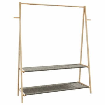 Vidaxl Stalak za odjeću s policama 132x45,5x150,5 cm Bambus