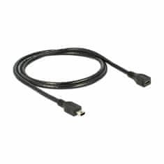 Delock USB produžni kabel Mini B-M Mini B-F 1m crni 82667