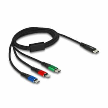 Delock kabel USB TipC 3u1 Lightning/TipC/Micro 1m 86596