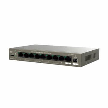 Tenda Giga preklopnik s 9 portova, 8x PoE + SFP, metalno kućište TEG1110PF-8-102W