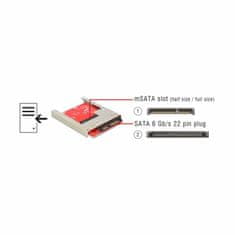 Delock HDD SATA - mSATA adapter s okvirom od 6 cm 61892