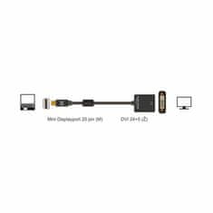 Delock DisplayPort mini-DVI adapter aktivni 20 cm 4K crni 62603