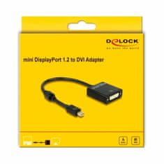 Delock DisplayPort mini-DVI adapter aktivni 20 cm 4K crni 62603
