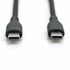 Digitus USB C-C kabel 0,5 m 60 W crni silikonski AK-300341-005-S