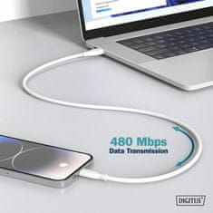 Digitus USB kabel C-C 0,5 m 60 W bijeli silikonski AK-300341-005-W
