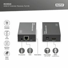 Digitus produžetak linije HDMI+IR RJ45-RJ45 prijemnik DS-55518