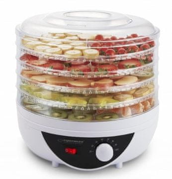 ESP Dehidrator hrane Esperanza EKD002 - crni/prozirni/bijeli, 250 W