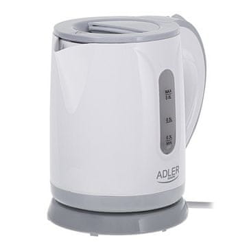 Electric Adler AD 1371 g električni kuhalo za vodu, 0.8L, siva/bijela