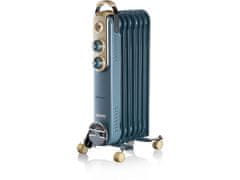 Ariete Uljni radijator s rebrima 7 Vintage 837, plavi.