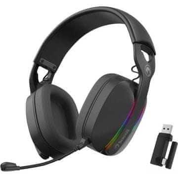 Marvo HG9086W bežične gaming slušalice, RGB, stereo, crne