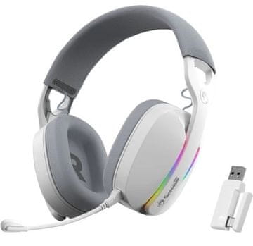 Marvo HG9086W bežične slušalice za igranje, RGB, stereo, bijele
