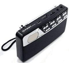First Austria Radio džep First FM LCD zaslon + MP3/USB/Micro SD, Black