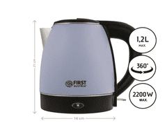 First Austria Bojler FIRST 1.2L, 2200W, nehrđajući čelik; plava